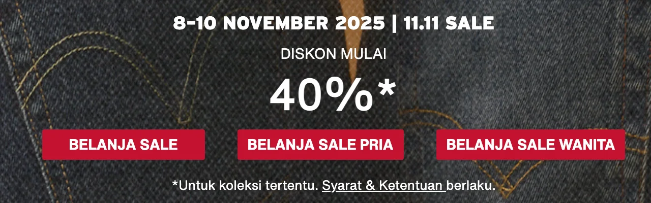 Bukti validasi kode promo - Levis - Levis [[11.11 sale]] diskon mulai 40%